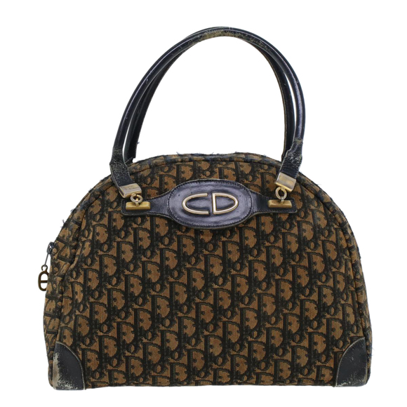 Christian Dior Trotter Canvas Hand Bag Navy Auth rd5259 - Picture 13 of 16